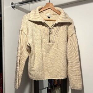 Cozy Cream Knit Pullover Sweater